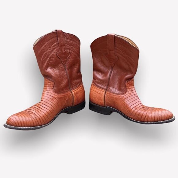 Don Cuco’s Mexico Exotic Lizard & Leather Roper Boots Original Carry Case - Picture 3 of 16